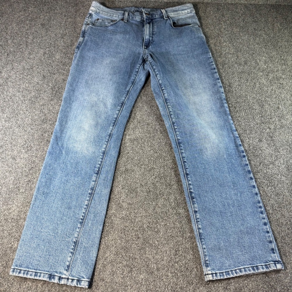 Mott & Bow Wooster Straight Leg Jeans Mens 32x30 Medium Blue 6 Month Wash Denim